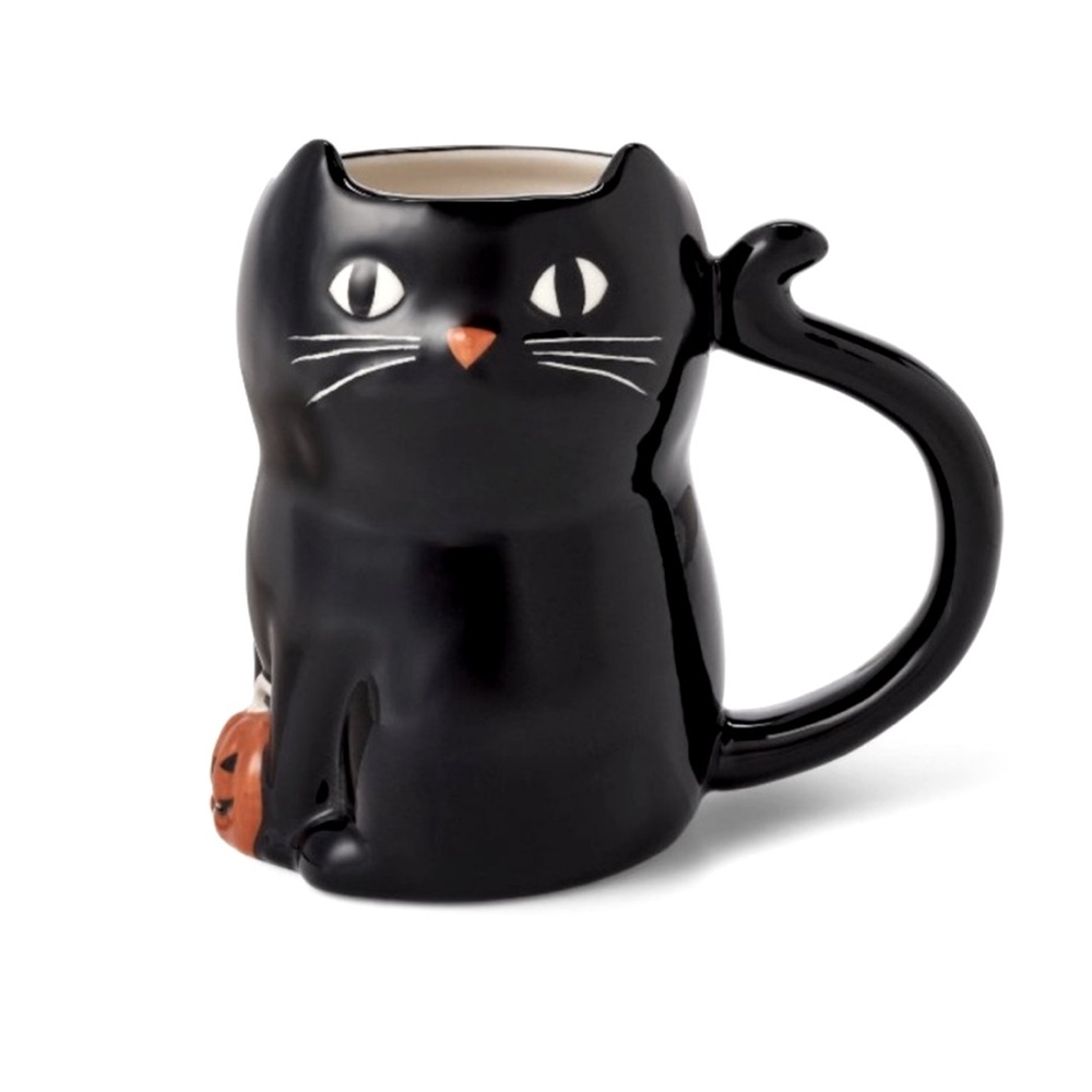 Hyde & Eek stoneware Halloween mug Black Cat